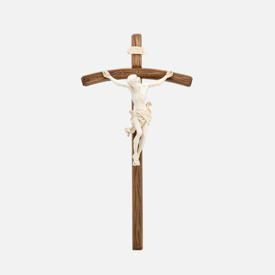 Crucifixo "Cristo Leonardo" Cruz Curva