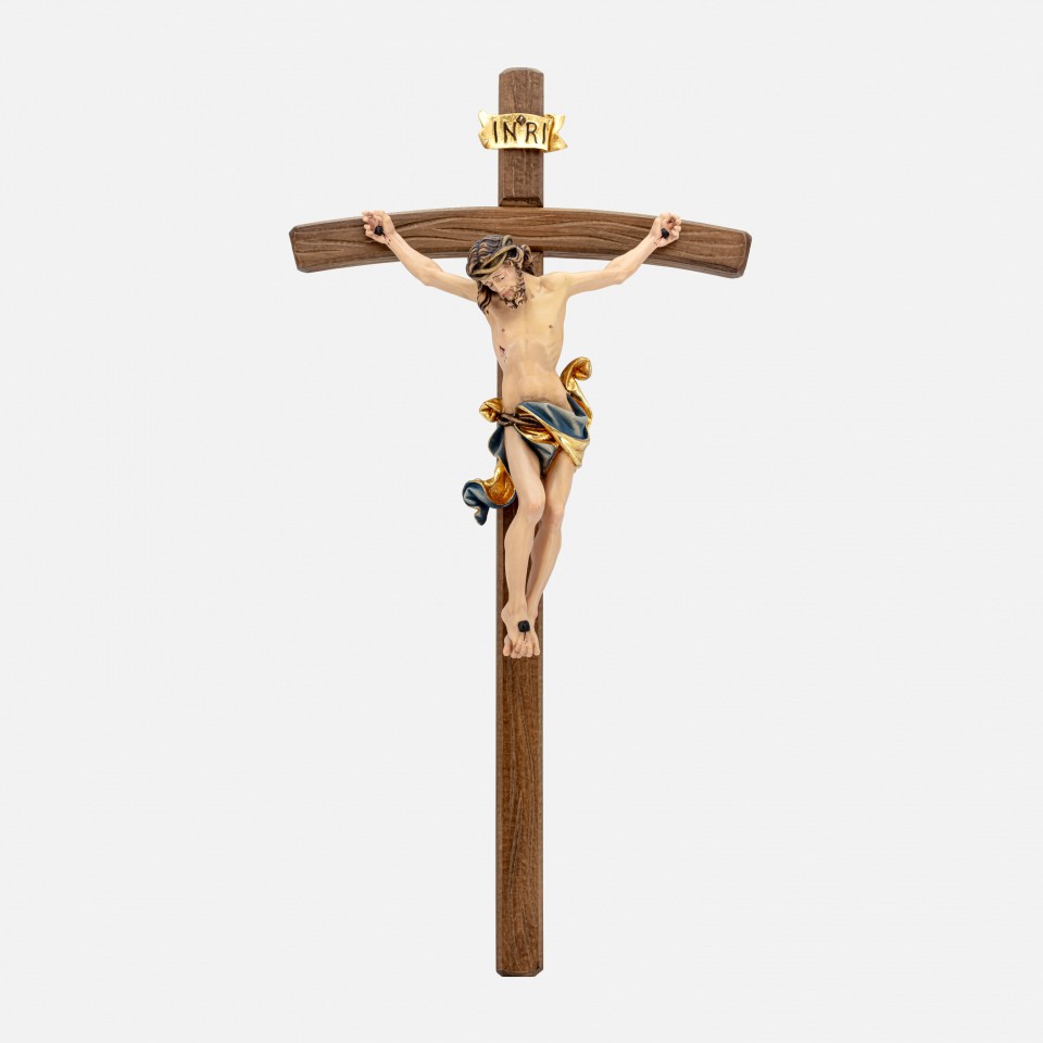 Crucifixo "Cristo Leonardo" Cruz Curva