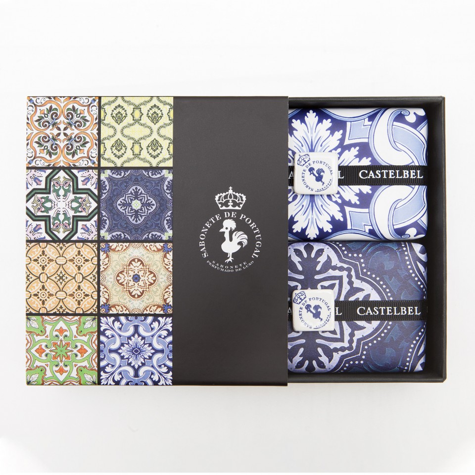 Conjunto de sabonetes Castelbel Azulejo Lavanda e Ruibarbo 