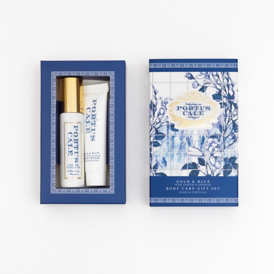 Set de creme de mãos e eau de toilette Portus Cale Gold&Blue